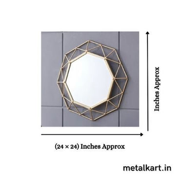 Metallic Octagonal Mirror (24 x 24 inches)